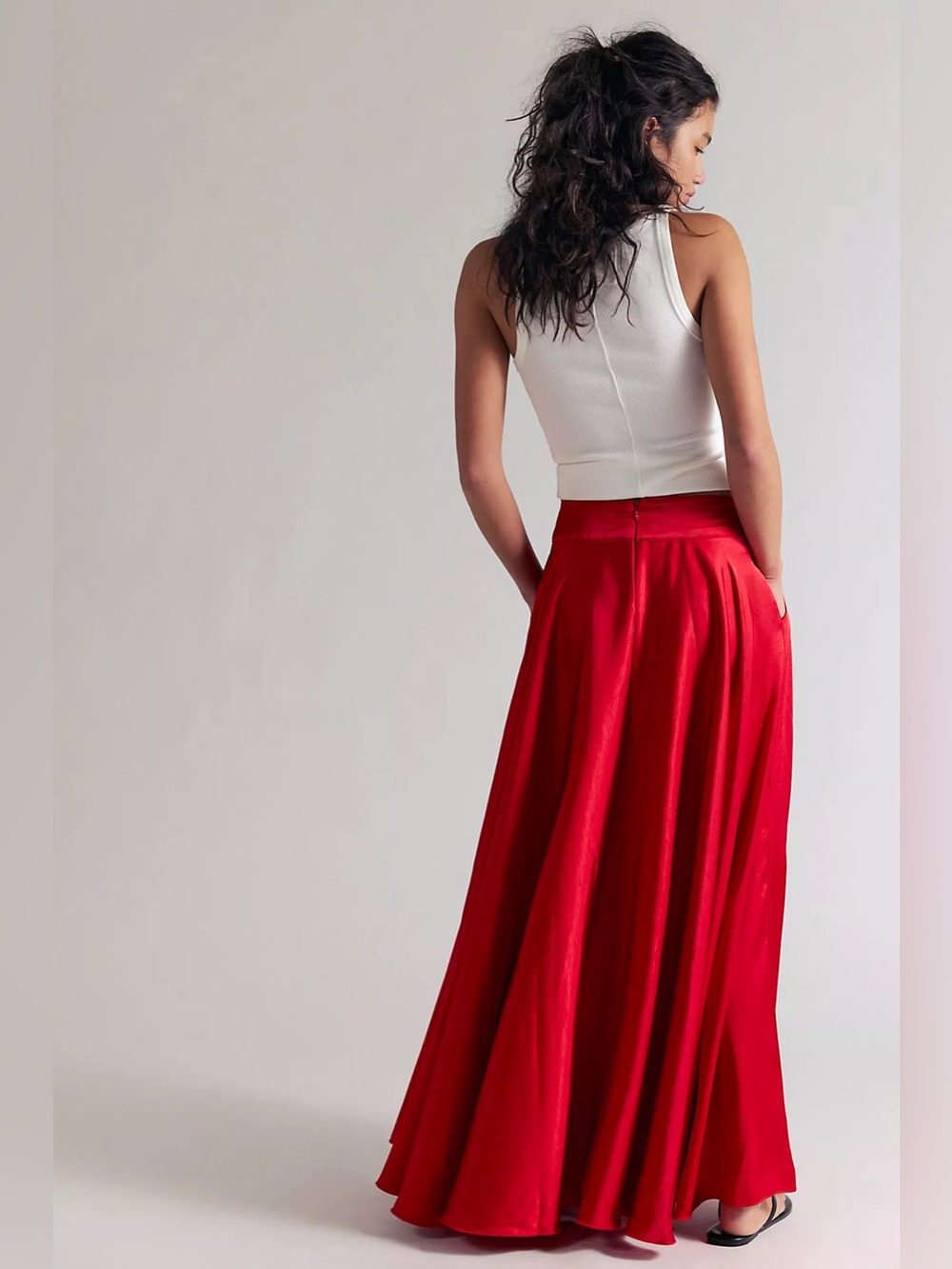 Free People Chilco Maxi Skirt Salsa - Picture 2 of 8